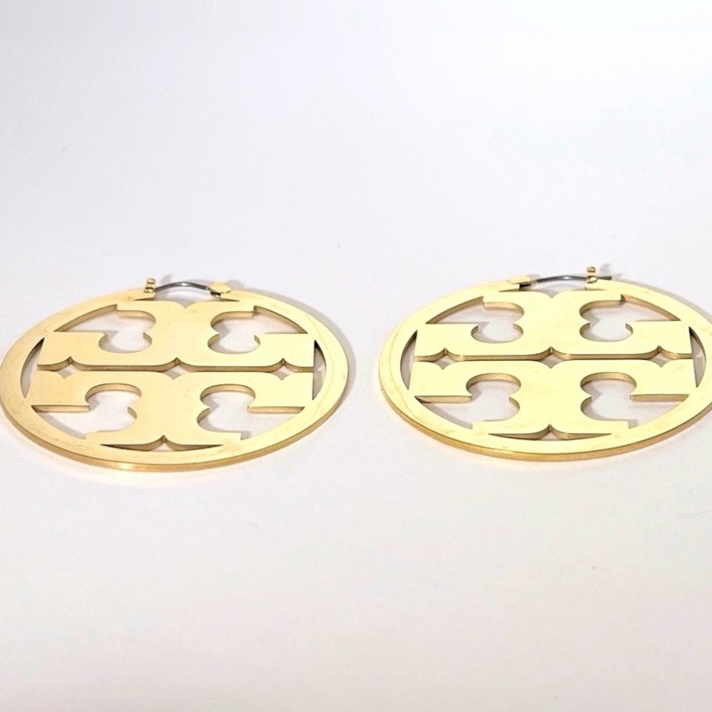 TORY BURCH Gold Logo Earrings